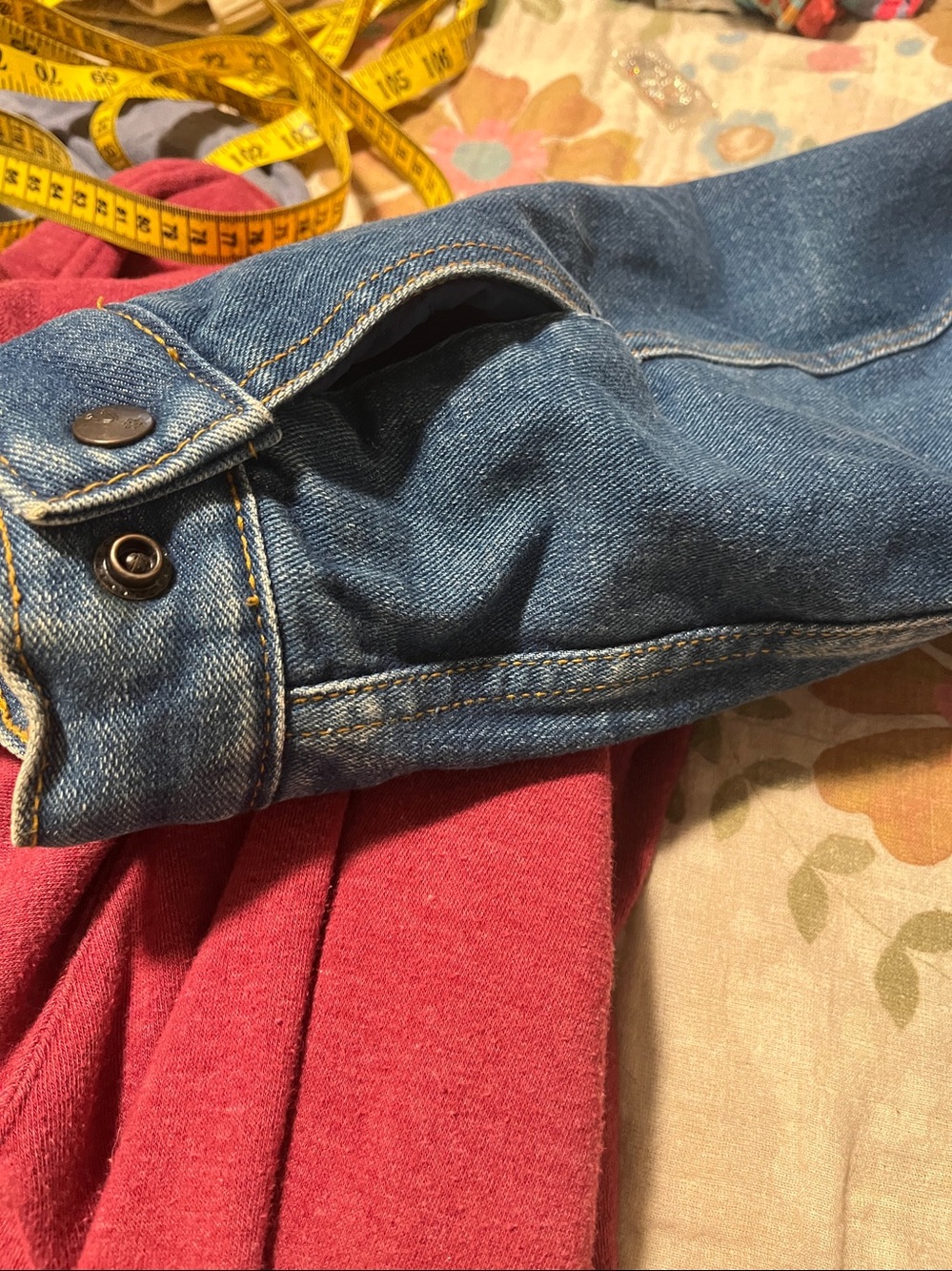 Silver Spurs Blue Denim Jacket with Cream Sherpa Lining Very Vintage - Picture 6 of 8